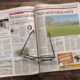 Krantenbericht de advocaat die tegen de windmolens vechtmolens
